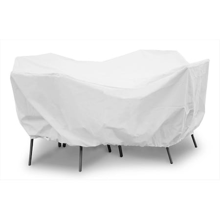 Koverroos Weathermax 36 in. Round Table Dining Set Cover- White - 60 Dia x 30 H in. 19925