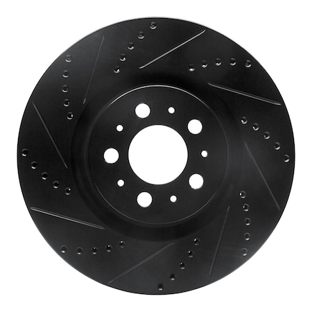 Dynamic Friction Co DFC Brake Rotor - Drilled and Slotted - Black 633-27031L