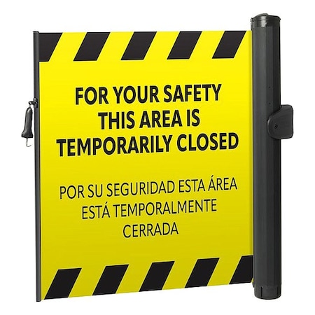 Modus Mounted Barrier, Yellow Belt, Black Frame ZP+MPP-Y-IH