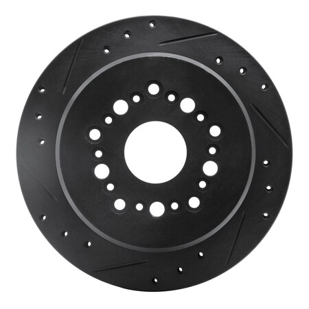 Dynamic Friction Co DFC Brake Rotor - Drilled and Slotted - Black 633-75004L
