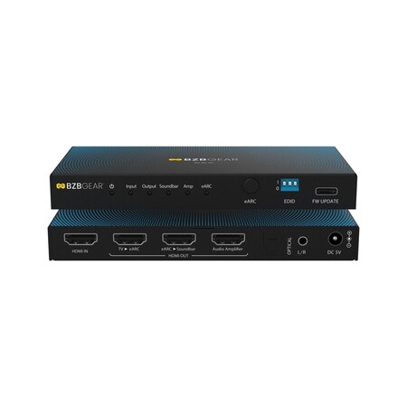 Bzbgear 8K HDMI 2.1 eARC Audio to AV Receiver/Soundbar/Amplifier Converter/Adapter with CEC/EDID Support BG-8K-AE