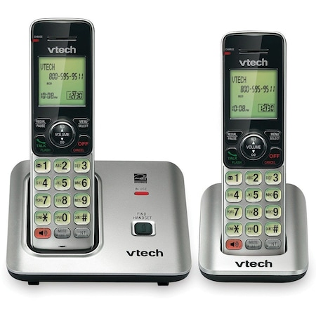 Vtech CS66192 DECT 60 Expandable Cordless Phone with Caller IDCall Waiting, Gray, 2PK VTECS66192