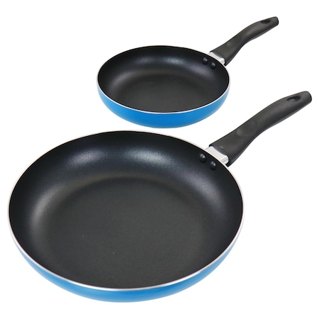Gibson Home 2 Piece 10 inch Aluminum Frying Pan in Blue 120255.02
