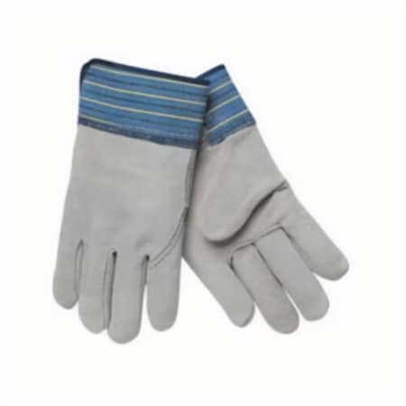 Mcr Safety Full Back General Purpose Gloves, Leather Palm, Gunn Pattern/Standard Finger/Wing Thumb Style, M 1417M