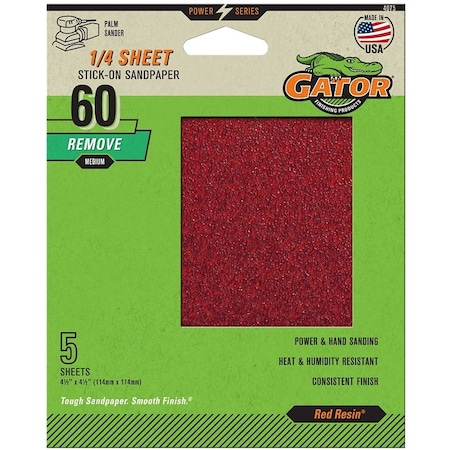 Ali 4.5 in. 60G Sand Sheet, 5PK 4075
