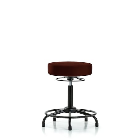 Blue Ridge Ergonomics Vin Stool without Back-Medium Bench Height with RT BaseandStat Glides in Burgundy Trailblazer Vin BR-VMBSO-RT-RG-8569