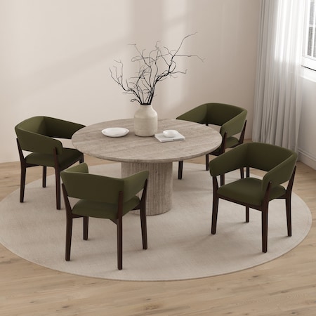 Manhattan Comfort Blake Dining Armchair in Green, 4PK 4-DC102AR-GR