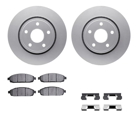 Dynamic Friction Co DFC GEOSPEC Coated Rotor- Heavy Duty Brake Pad includes Hardware 4412-42001