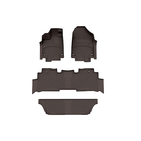 Weathertech Cocoa, Front and Rear and Rear FloorLiner HP 471218-1-2-3IM
