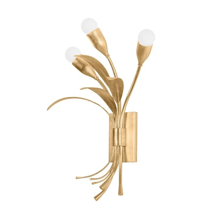 Hudson Valley Lighting Bilston 12.75 in. Wall Sconce Vintage Gold Leaf 1903-VGL