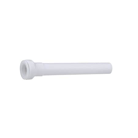 Insta-Plumb Pipe Extension Tube, 1-1/2 in, 12 in L, Push-to-Connect, Plastic, White 40-12IPK