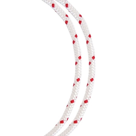 Baron Rope, 1/4 in Dia, 50 ft L, No 8, 120 lb Working Load, Polyester, Red/White 52804
