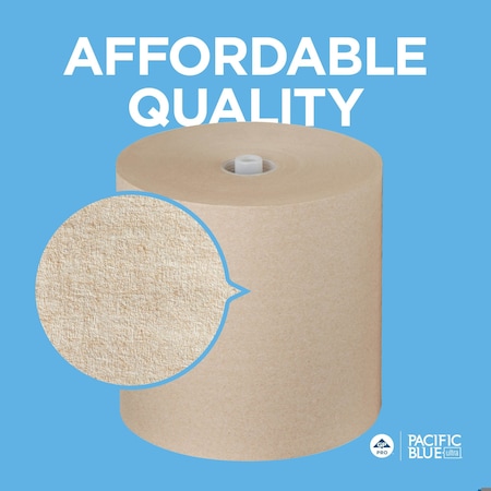 Georgia-Pacific Pacific Blue Ultra Hardwound Paper Towels, 1 Ply, Continuous Roll Sheets, 1150 ft, Brown, 6 PK 26495