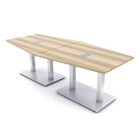Skutchi Designs Hexagon Conference Table With Power, 48 in W, 96 in L, Brown HAR-HEX.IR-48X96-DOU-K525-ESIL