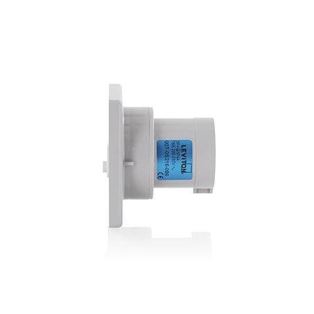 Leviton Pin & Sleeve Inlet, 32 A, 208/250V AC, Single Phase, 4 Pole, IEC Grounding, Blue, NEMA Not Rated S432-B9