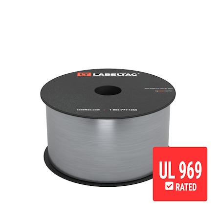 Labeltac UL 969-Approved LabelTac Supply 2.5in x 150ft LT4/LTPX, Brushed Aluminum LT2525UL