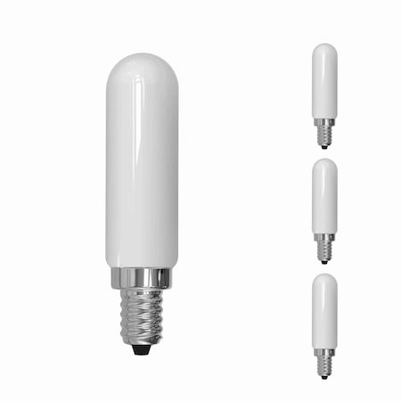Bulbrite LED Filament, 4.5 Watt Dimmable T6 Light Bulb, Milky Glass Finish, E12 Base, 5000K, 450 Lumens, 4PK 862109