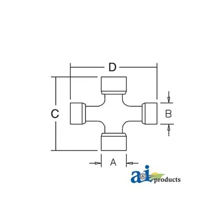 A & I Products Cross & Bearing Kit 3.2" x3.2" x1.2" A-180014004