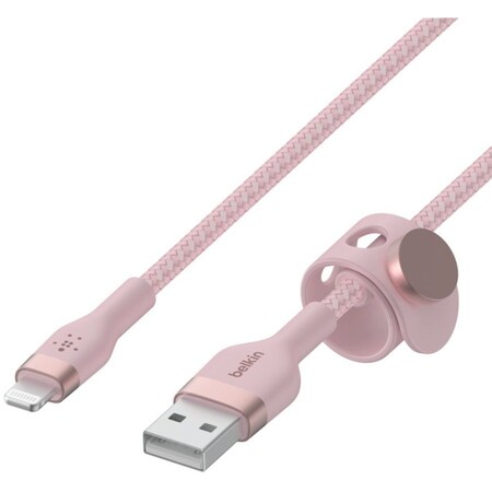 Belkin USB-A TO LTG, BRAID SIL, 2M, PINK CAA010BT2MPK