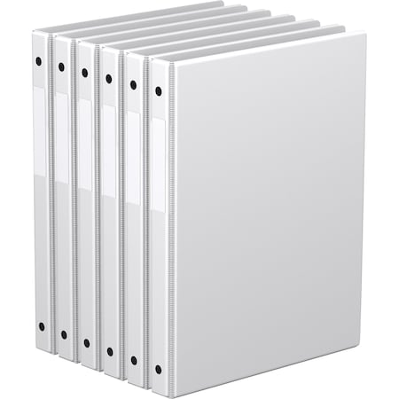 Davis Group Premium Economy, Round Ring, Binder, 6 Pack White, 5/8, 6PK 2300-00-06