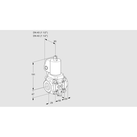Honeywell Kromschroder VLV ASSY, SOLND, 1 1/2NPT, GAS VAS 2T40N/NK KS88020305