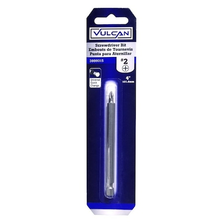 Vulcan 375161OR Screwdriver Bit, Hex Shank, S2 Chrome Molybdenum Steel PTA250534/375161O