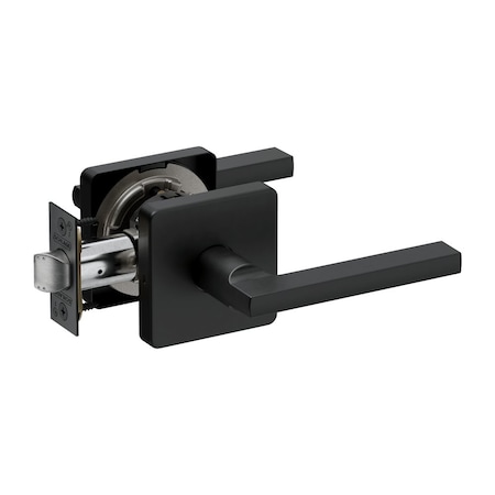 Schlage Grade 2 Passage Tubular Lock, Non-Keyed, Latitude Lever, D Rose, Matte Black Finish PT10 LATD 622