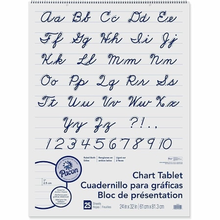 Pacon Ruled Chart Tablet, White PAC74610
