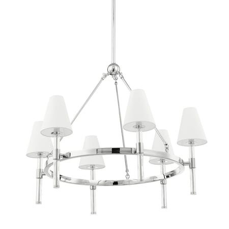 Mitzi Janelle 6 Light Chandelier 12.75 In. Polished Nickel H630806-PN