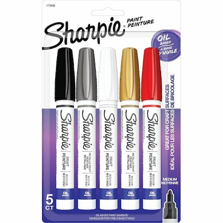 Sharpie Oil Based Paint Marker, 5 PK 1770458