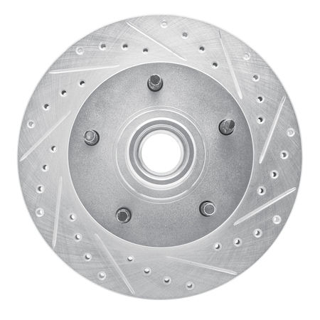 Dynamic Friction Co DFC Brake Rotor - Drilled and Slotted - Silver 631-54097R