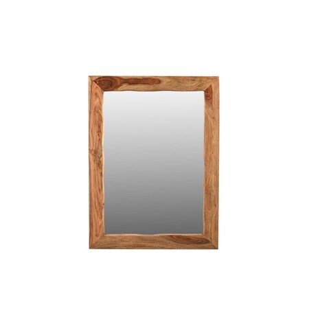 Homeroots 44" Brown Solid Wood Framed Accent Mirror 567997