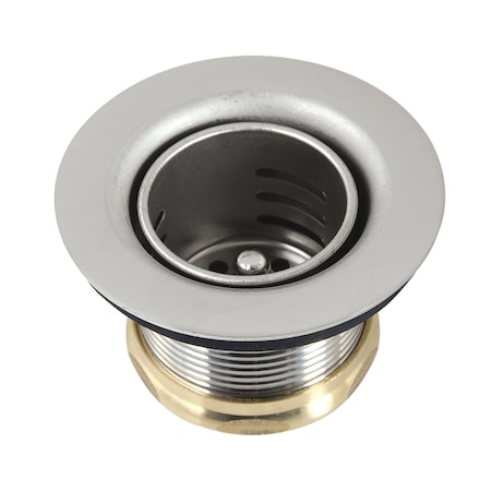 Kingston Brass Stainless Steel Bar Sink Basket Strainer, Polished Nickel K451BPN