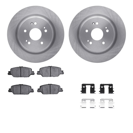 Dynamic Friction Co DFC Brake Rotor with 5000 Brake Pads and Hardware Kit 6512-58149