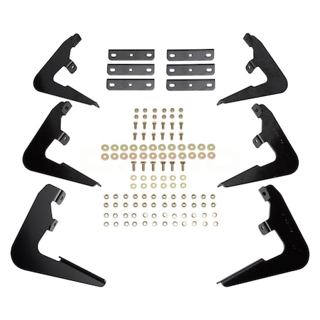 Perfectpitch 15-17 2500 & 3500 Crew Cab Rocker Mount Black Oval Tube Mount Kit PE387414