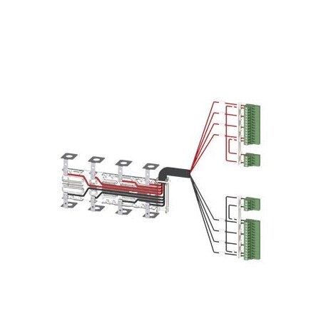 Siemens Accessory for 3KC8 Power supply cable for connection at the top 4-pole for 400 3KC9831-2