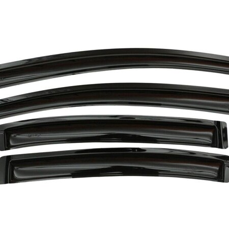 Ventshade Rainguards, Aerodynamic Design, Tape-On, Smoke, Acrylic, Set Of 4 94462