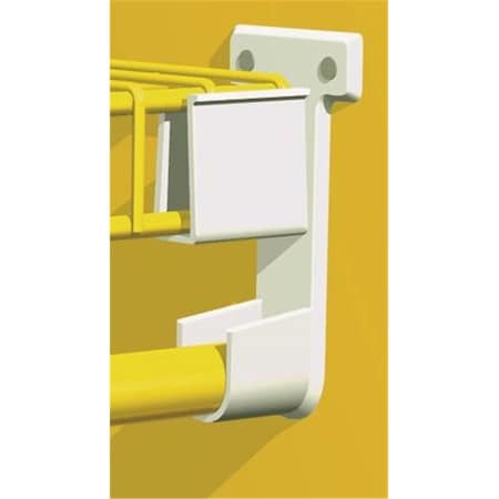 Closetmaid Resin Superslide PreLoaded Wall Bracket  White  4.12 x 1.75 x 2 in. 909192