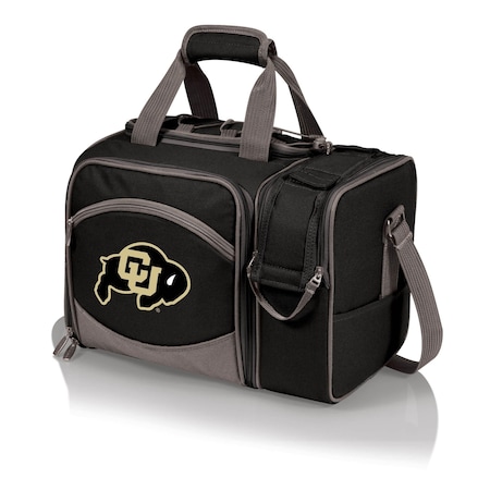 Picnic Time Family Of Brands NCAA Colorado Buffaloes Malibu Cooler Picnic BasketBlack with Gray Accents 508-23-175-124-0