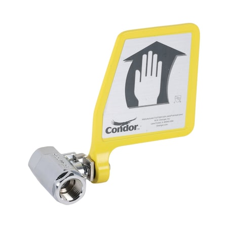 Condor Flag Handle, 1/2" Ball Valve Assy, Yellow AP600-101YEL-C