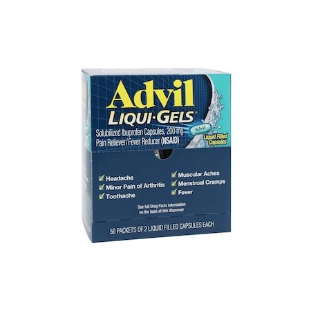 Advil NSAID Liquid Gel Capsules, 200mg, 50PK 00573016902