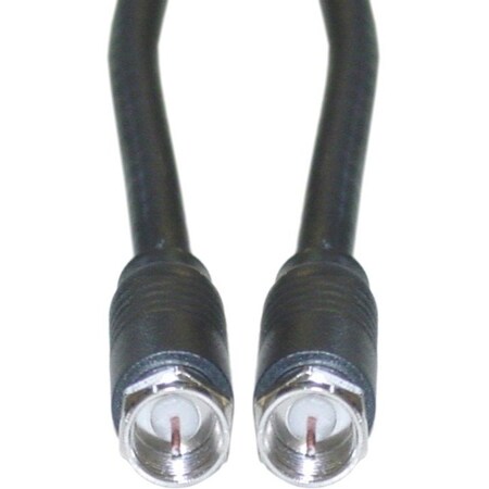 Cable Wholesale 10X4-01103 Black F-Pin RG6 Coaxial Cable & F-Pin Male; UL Rated - 3 ft. 10X4-01103