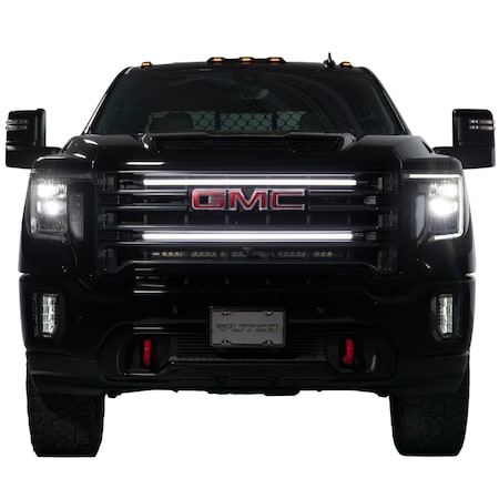 Putco Light Bar, LED; 37 Inch Length; Amber/ White LED; 4 Start Up Sequences; Clear Lens; Black Housing; 310037