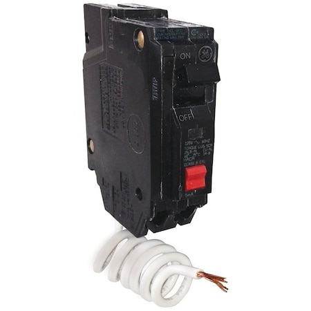 Ge Industrial Solutions Thermal Magnetic Circuit Breaker, THQL Series, 30A, 1 Pole, 120/240V AC, 10kA at 120/240V AC THQL1130GFTP