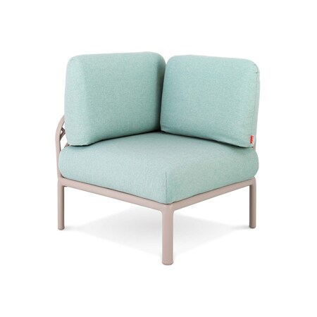 Homeroots 31" Sea Green Heavy Duty Plastic Outdoor Modular with Sea Green Cushion 565278
