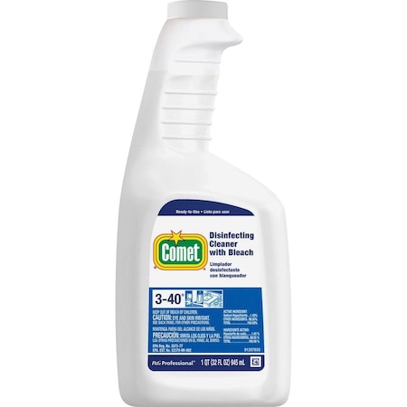 Comet Cleaner and Disinfectant, Trigger Spray Bottle, 32 oz, Unscented, 8 PK 30314