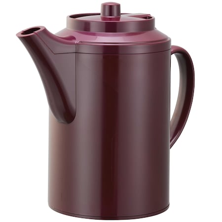 Service Ideas Plastic Teapot No Tether, Double Wall, 16 Ounce, Burgundy TS612BU