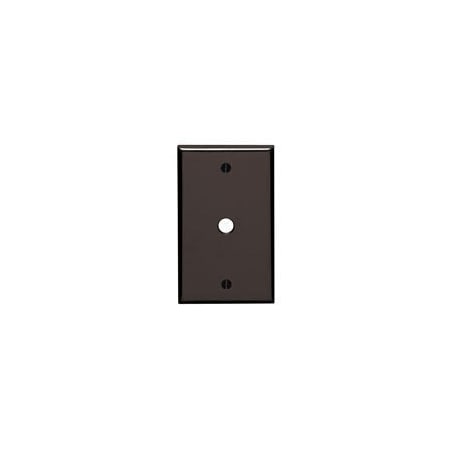 Leviton Telephone/Cable Wallplate, Midway Size, Gang 1, Brown PJ11