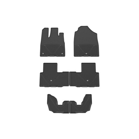 Weathertech Black, Front, Rear, and Rear All Weather Floor Mats W664-W665-W666