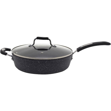 The Rock By Starfrit 12-In. Deep Fry Pan with Lid and Bakelite Handle 030907-004-0000